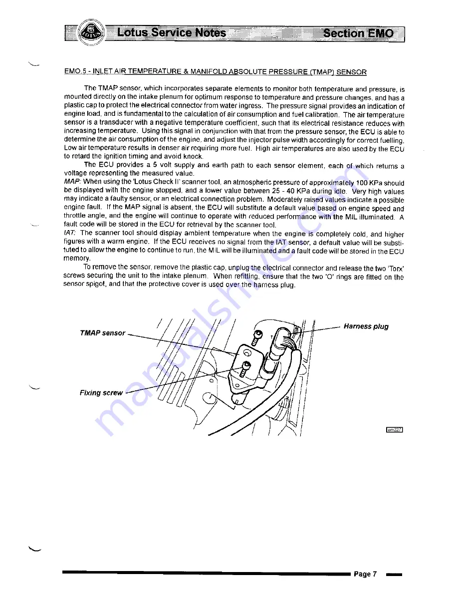 Lotus Elise 2001 Service Notes Download Page 275