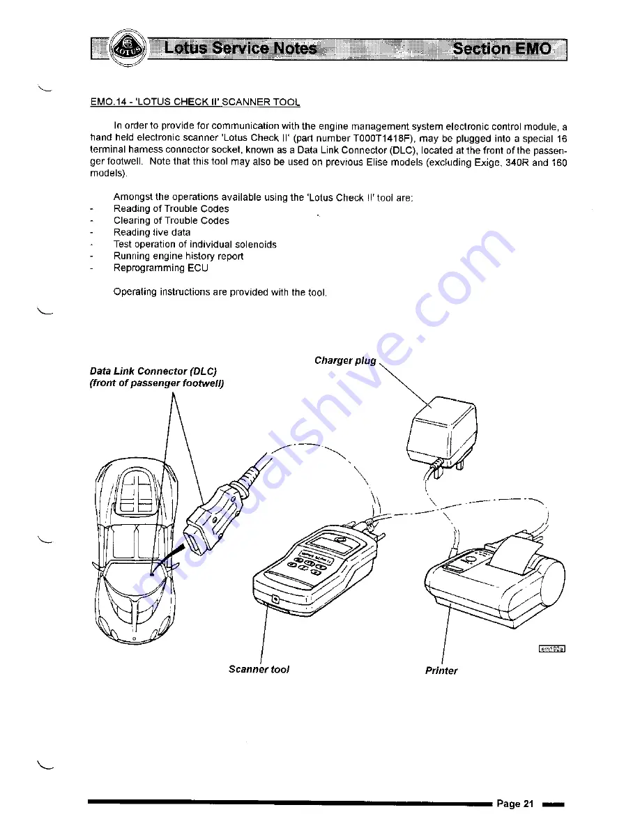 Lotus Elise 2001 Скачать руководство пользователя страница 289