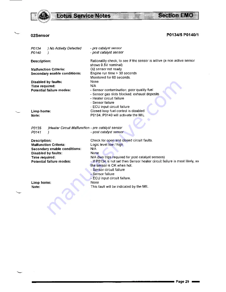 Lotus Elise 2001 Service Notes Download Page 297