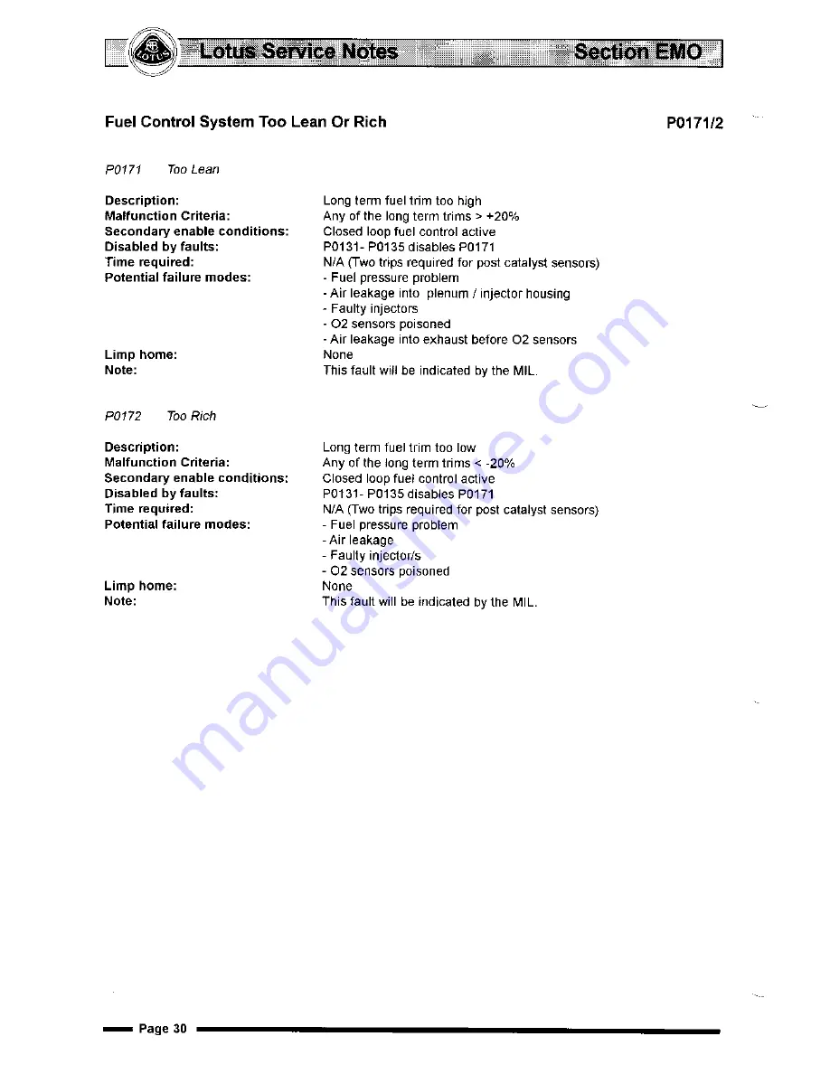 Lotus Elise 2001 Service Notes Download Page 298