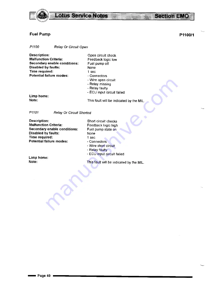 Lotus Elise 2001 Service Notes Download Page 308