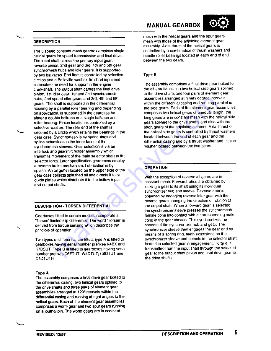 Lotus Elise 2001 Service Notes Download Page 331