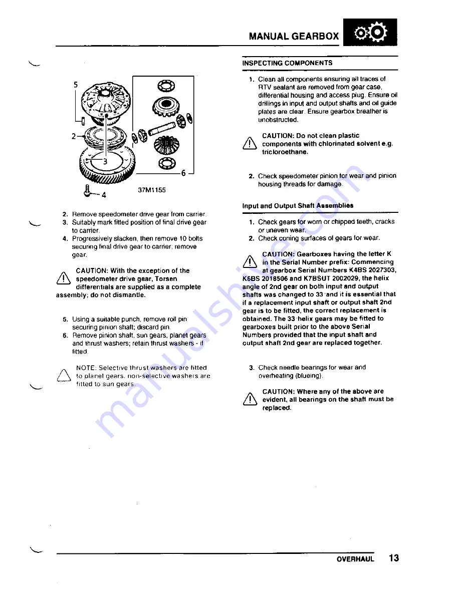 Lotus Elise 2001 Service Notes Download Page 348