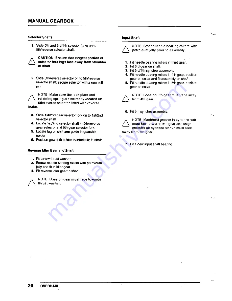 Lotus Elise 2001 Service Notes Download Page 355