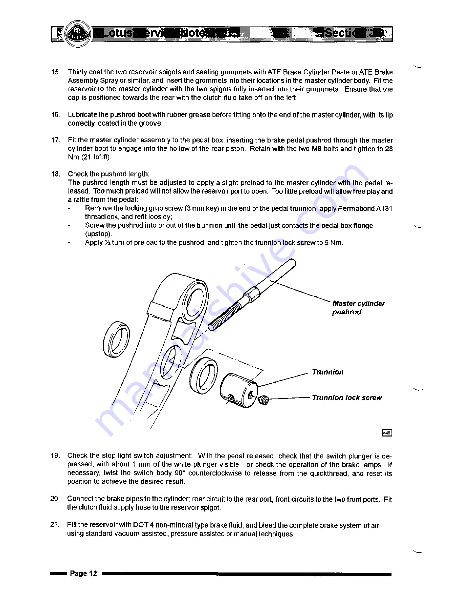 Lotus Elise 2001 Service Notes Download Page 393