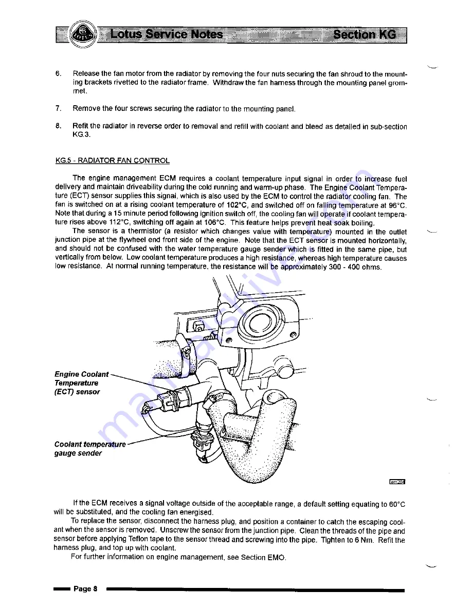 Lotus Elise 2001 Service Notes Download Page 406