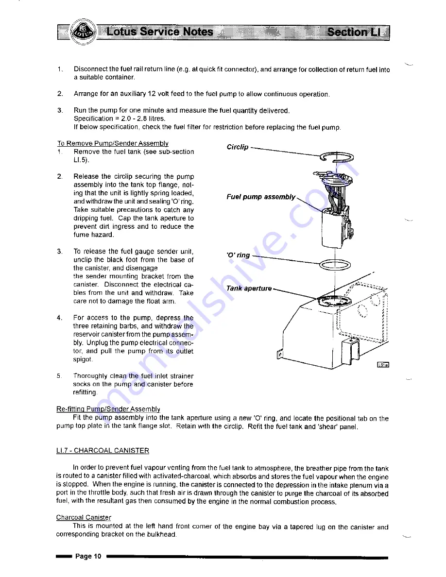 Lotus Elise 2001 Service Notes Download Page 417