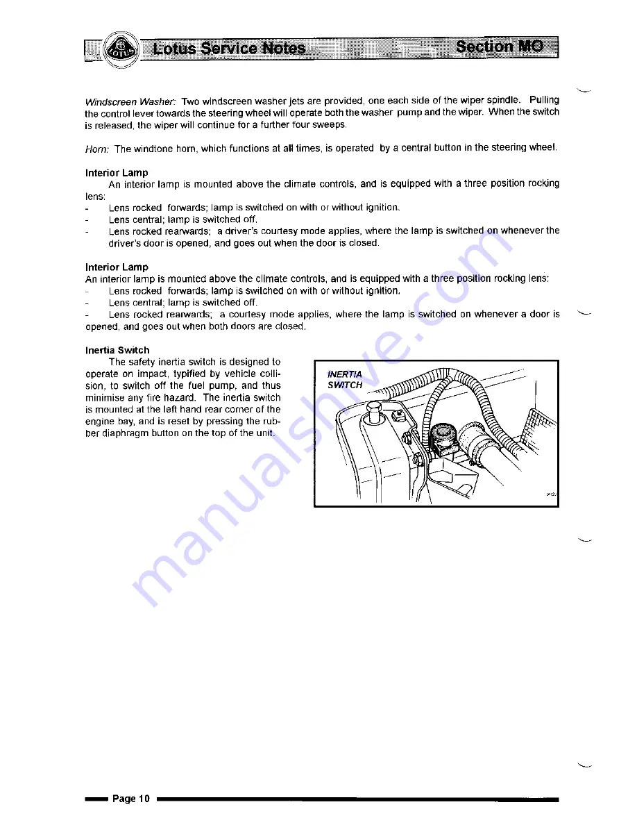 Lotus Elise 2001 Service Notes Download Page 430