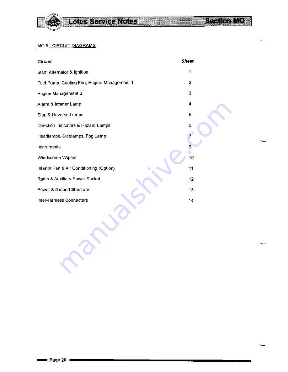 Lotus Elise 2001 Service Notes Download Page 440