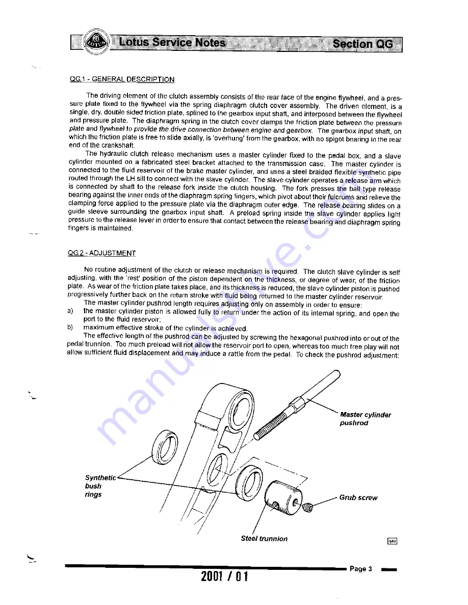 Lotus Elise 2001 Service Notes Download Page 471