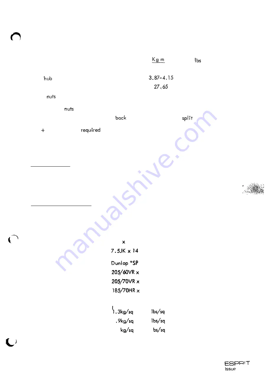 Lotus Esprit Series Workshop Manual Download Page 23