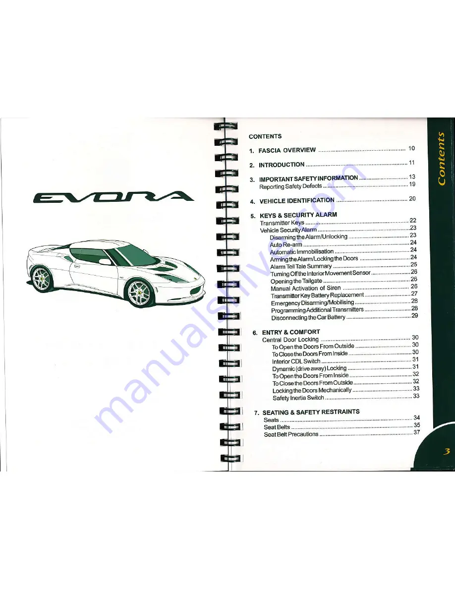 Lotus Evora 2010 Скачать руководство пользователя страница 2