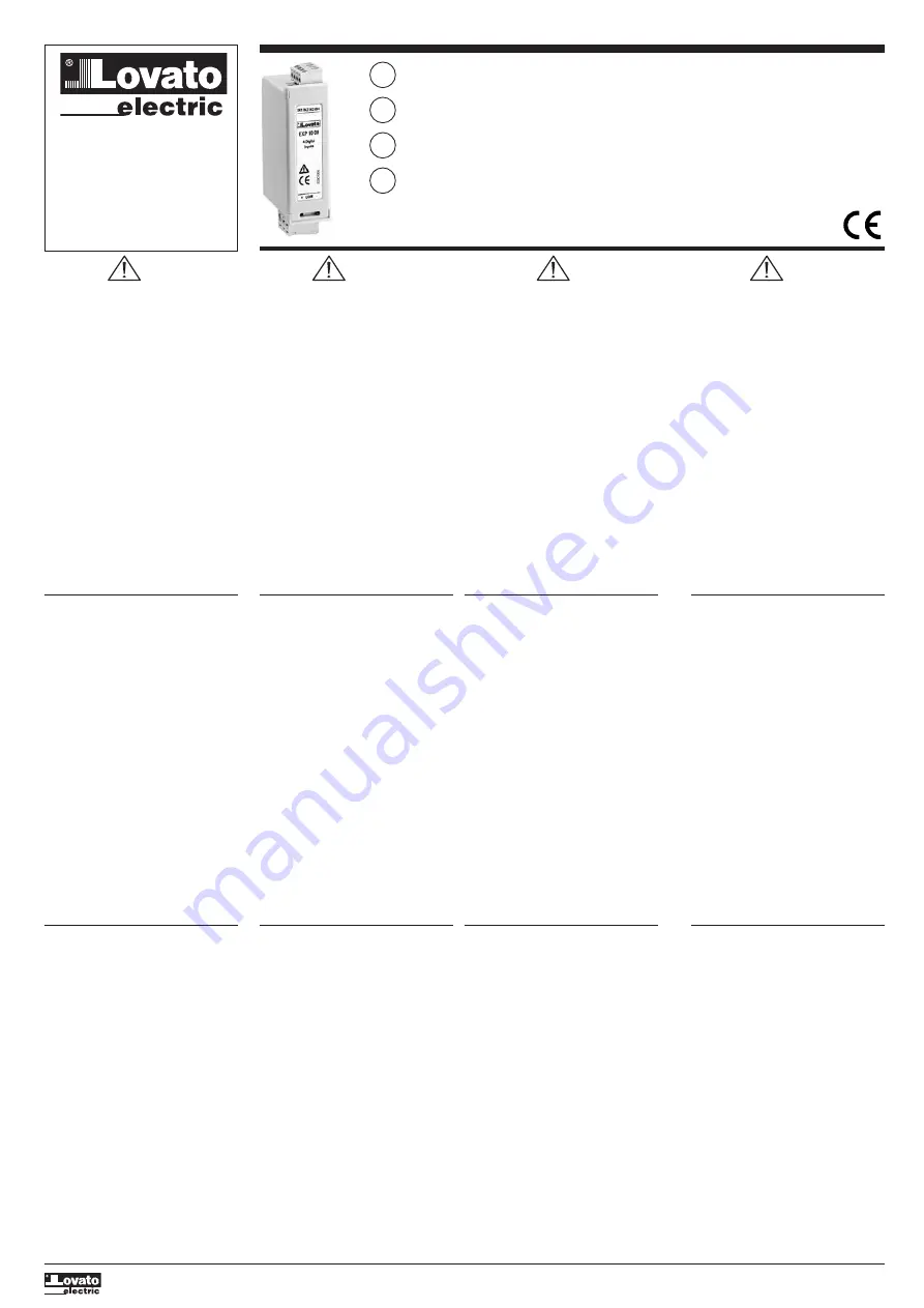 Lovato EXP10 00 Manual Download Page 1