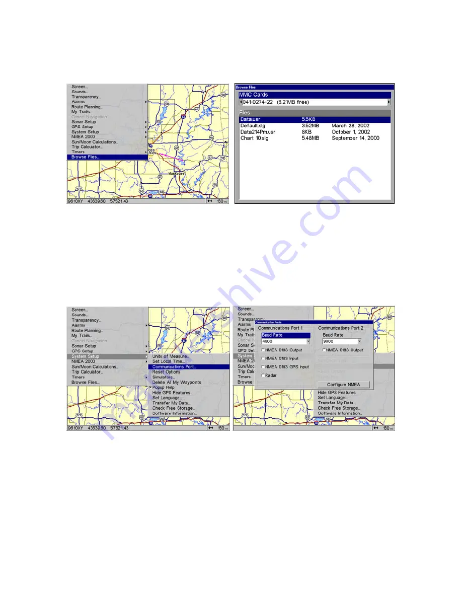 Lowrance LCX-112C Operation Instructions Manual Download Page 153