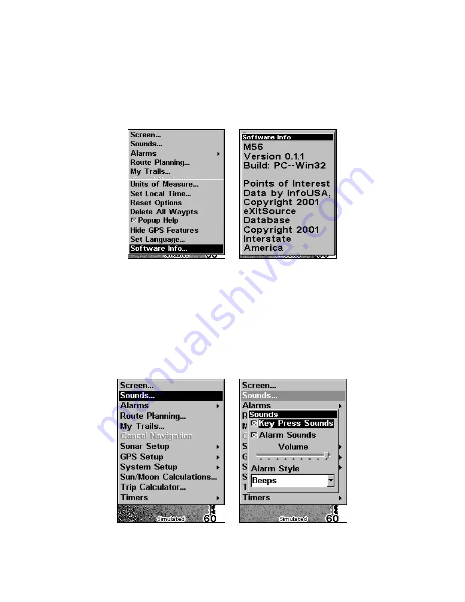 Lowrance M56 S/Map Installation And Operation Instructions Manual Download Page 133