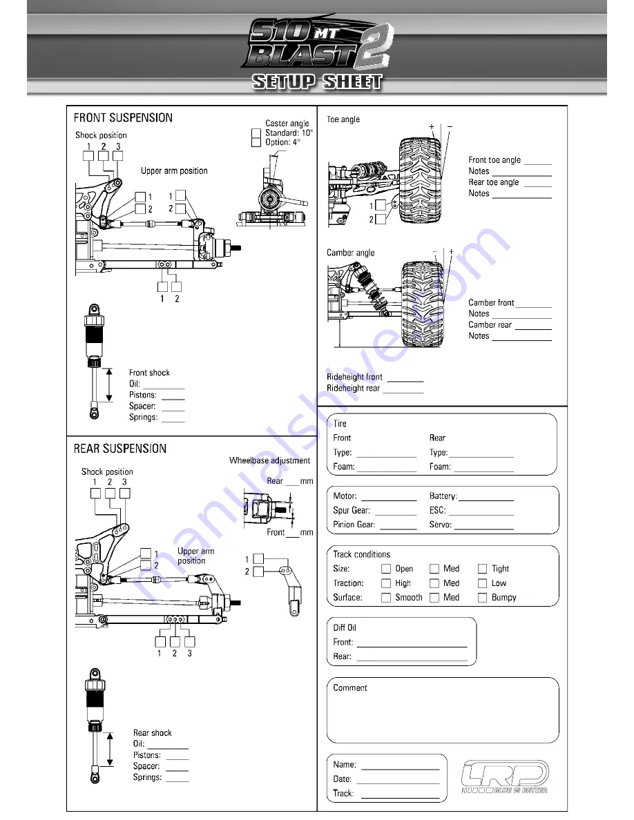 LRP S10 BLAST 2 User Manual Download Page 42