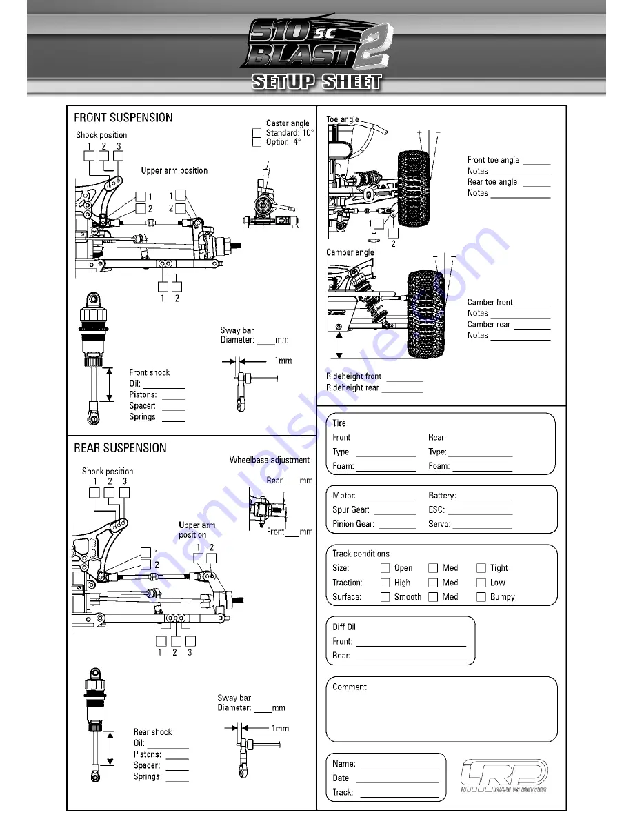 LRP S10 BLAST 2 User Manual Download Page 50