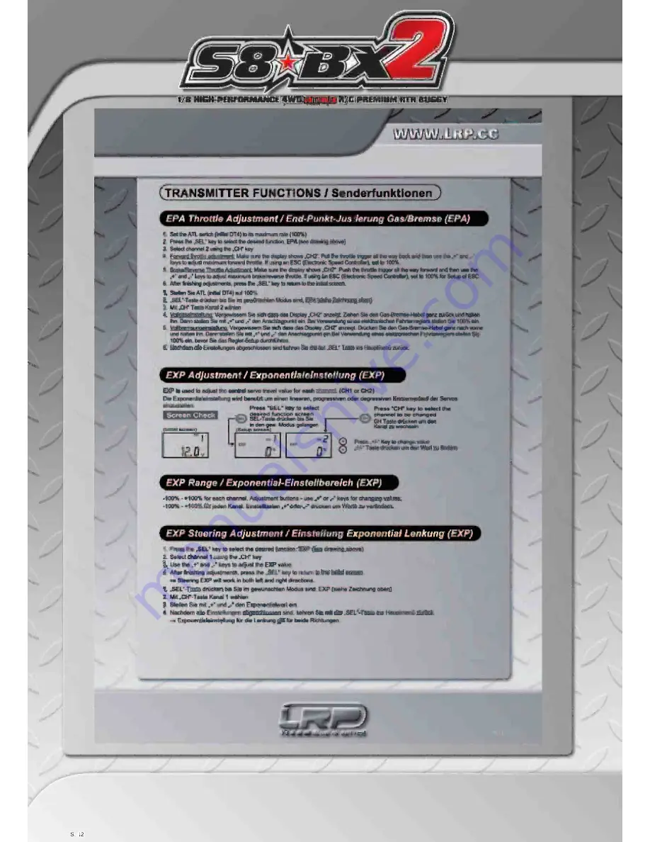 LRP S8 BX2 Instruction Manual Download Page 44