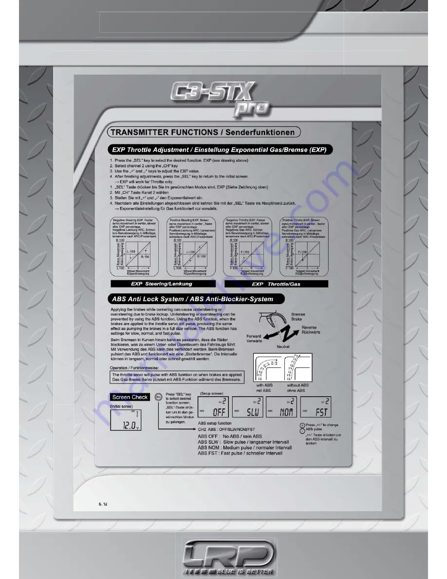 LRP S8 BXe Instruction Manual Download Page 43