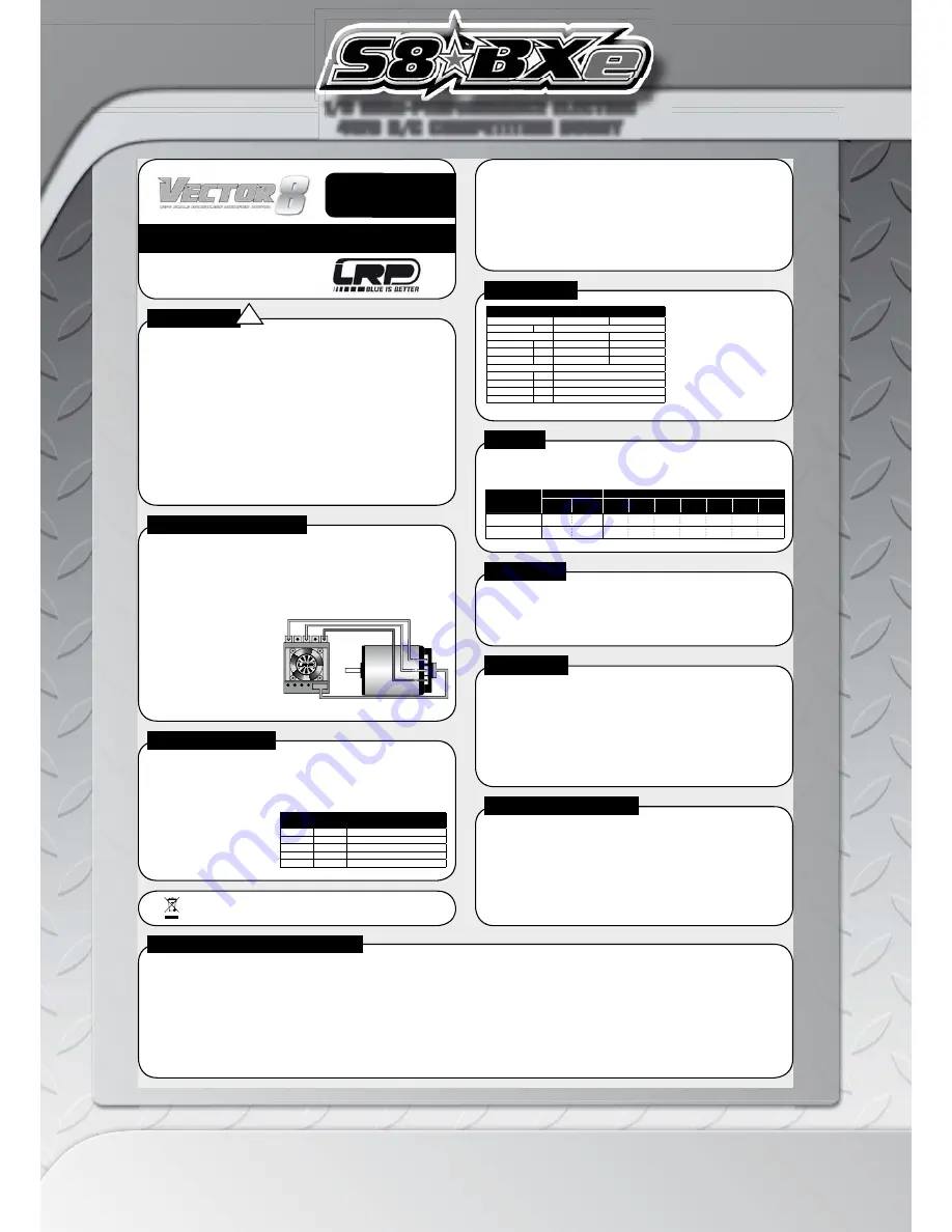 LRP S8 BXe Instruction Manual Download Page 58