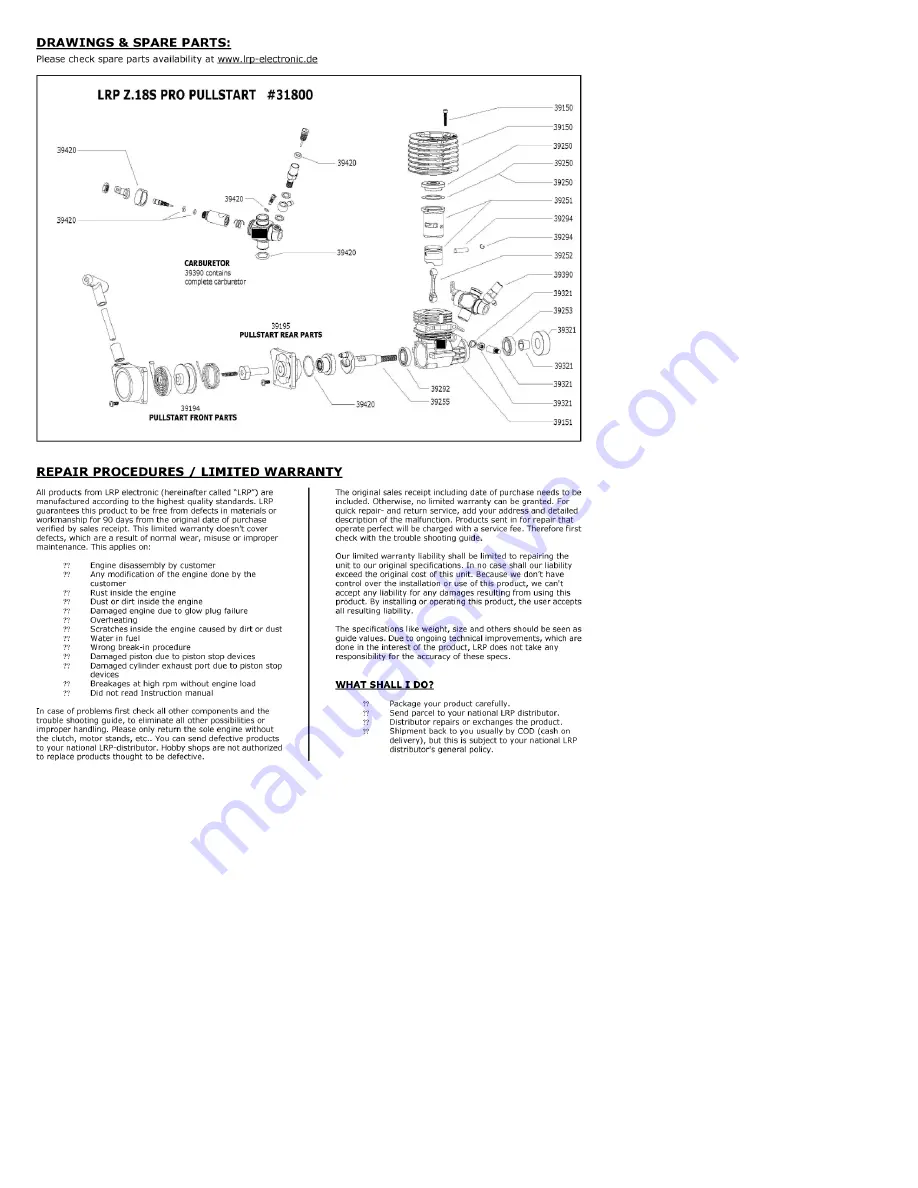 LRP Z.18S Pro Pullstart Скачать руководство пользователя страница 4