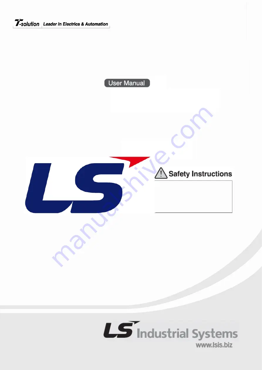 LSIS MASTER-K Series Instructions & Programming Download Page 1