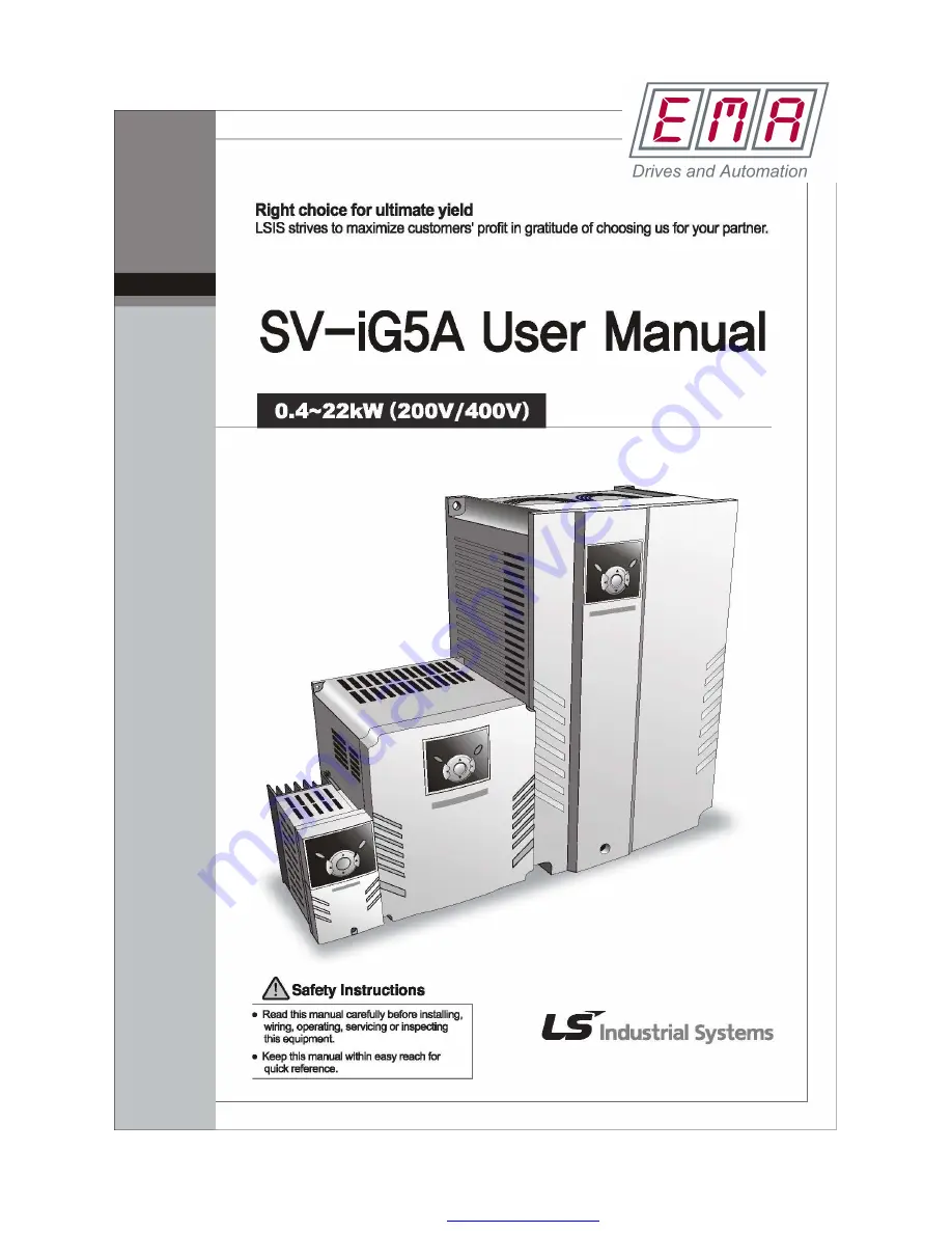 LSIS sv-ig5a User Manual Download Page 1