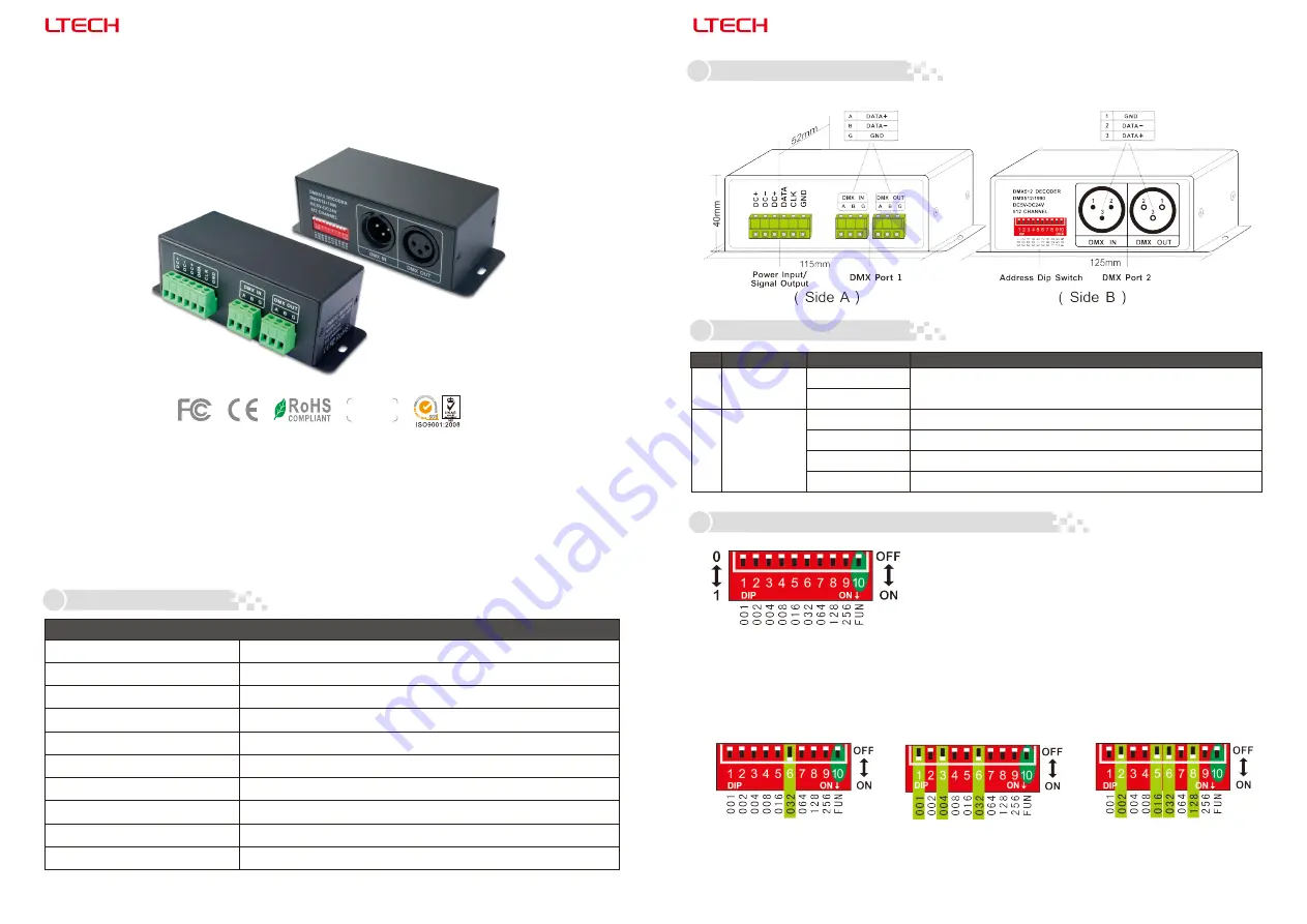 Ltech LT-DMX-8806 Manual Download Page 1