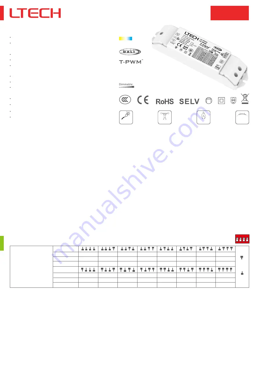 Ltech SE-20-250-1000-W2D2 Скачать руководство пользователя страница 1