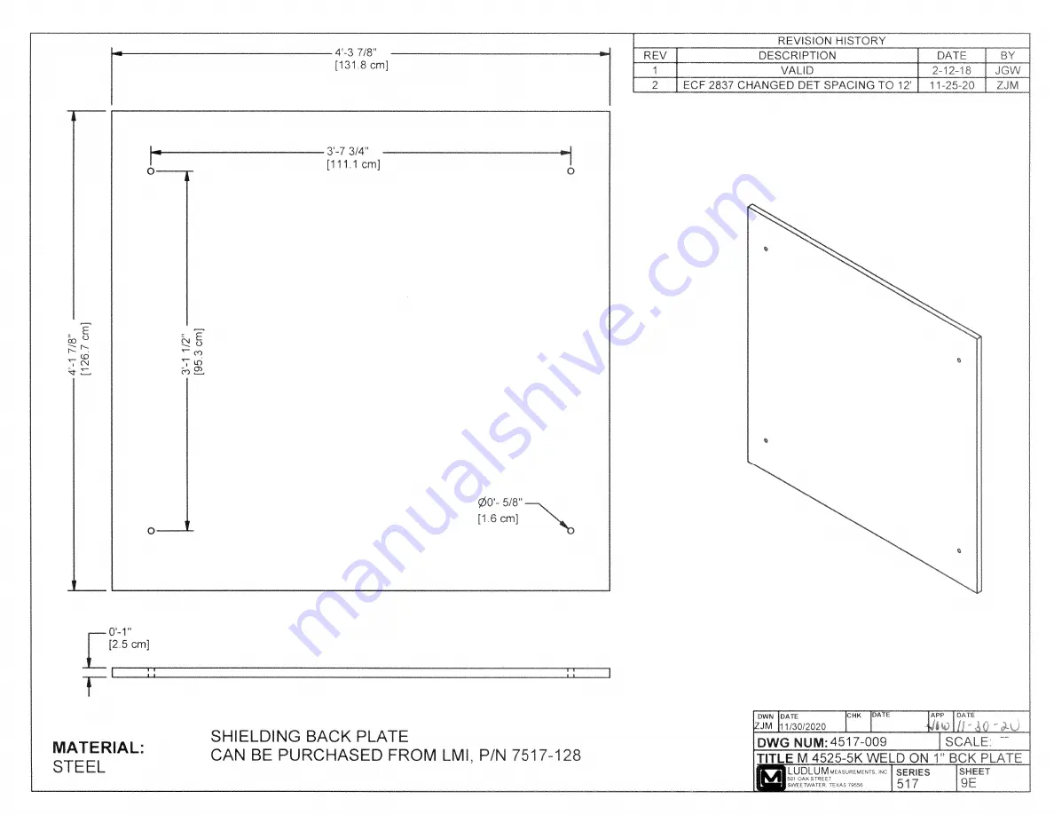 Ludlum Measurements 4525 GENERATION IV Series Скачать руководство пользователя страница 48