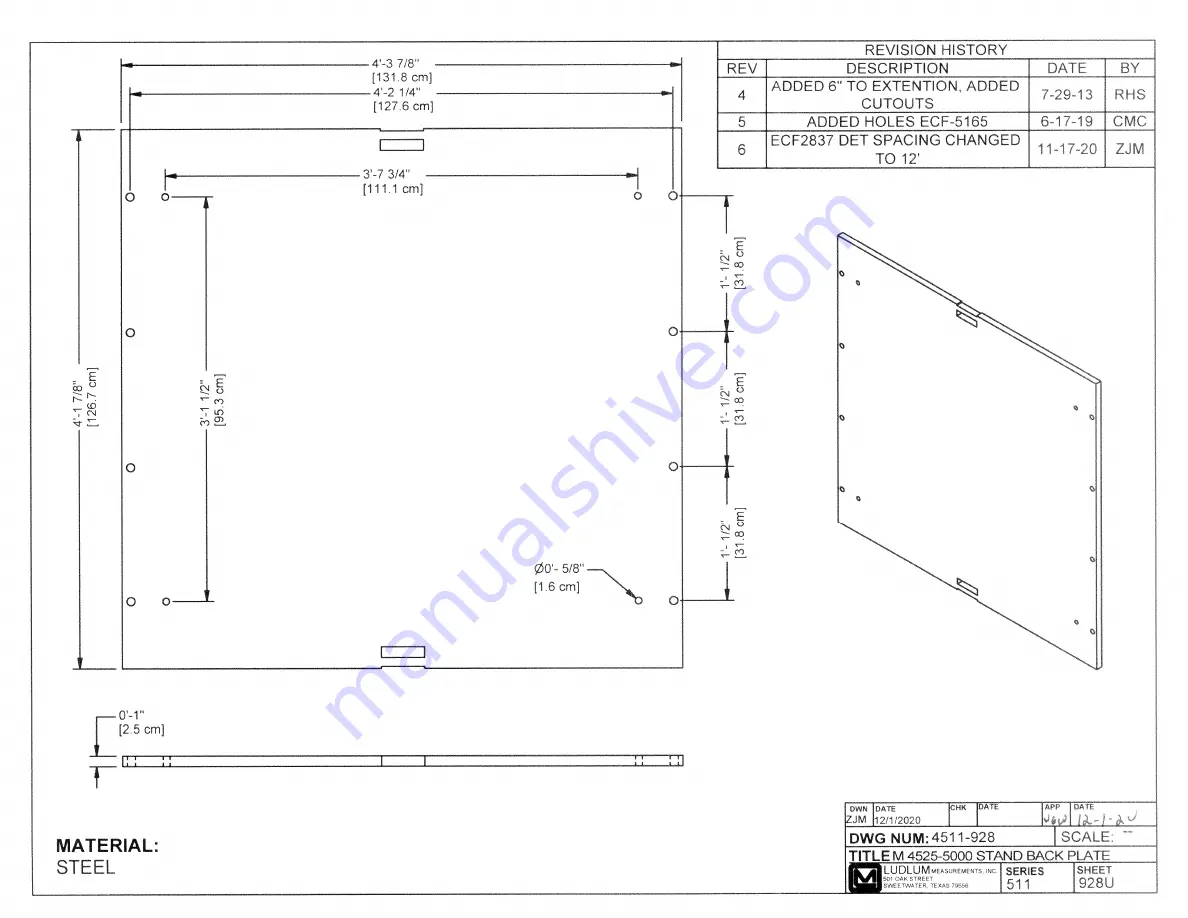 Ludlum Measurements 4525 GENERATION IV Series Скачать руководство пользователя страница 68