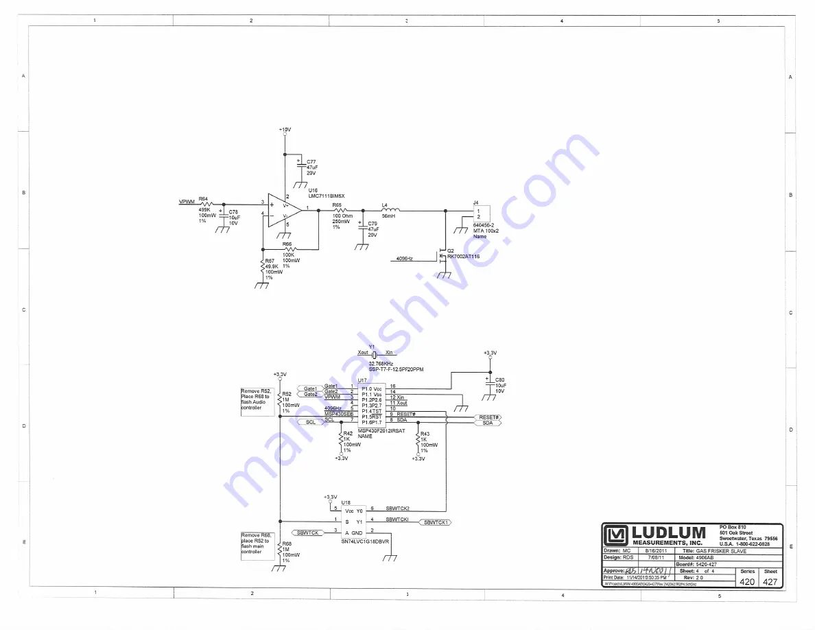 Ludlum Measurements 4906 Technical Manual Download Page 52