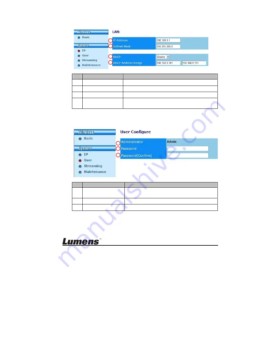 Lumens DC-W50 User Manual Download Page 22