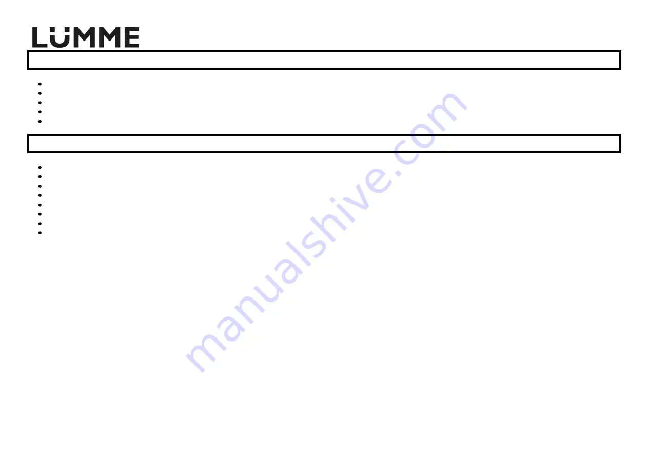 Lumme LU-1445 User Manual Download Page 40