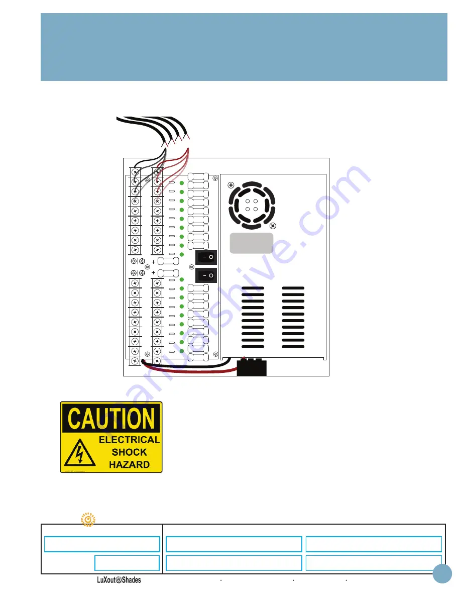 LuXout Shades LSPP-12V-29A-18S Instructions Manual Download Page 3