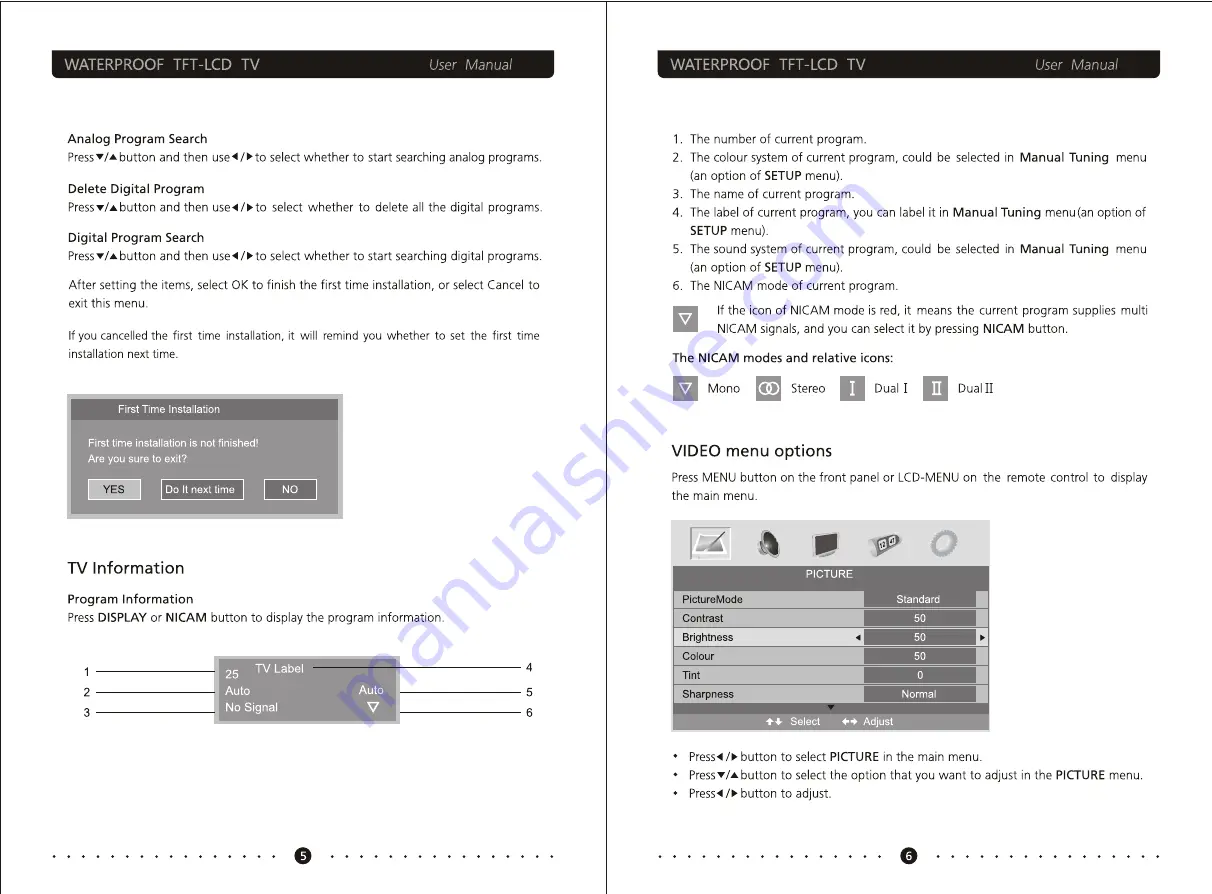 Luxurite LCD TV User Manual Download Page 6