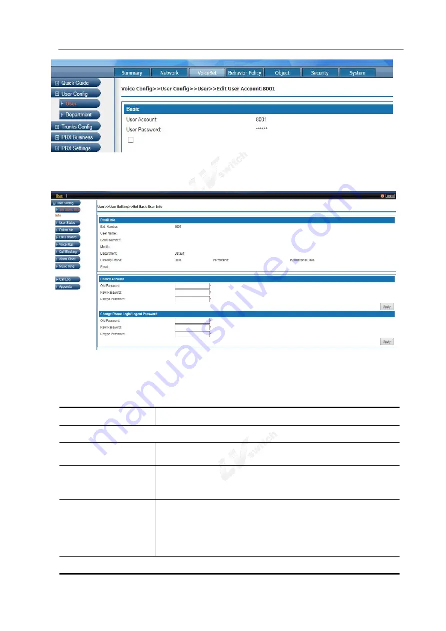 LV switch IPPBX8000 User Manual Download Page 33