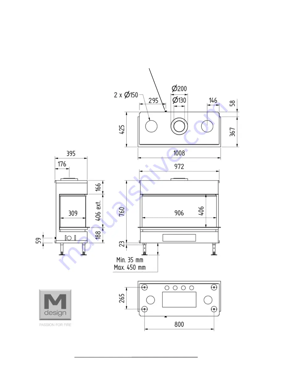 M Design LUNA 1000 CL Gold Gas Instructions For Installation And Use Manual Download Page 35