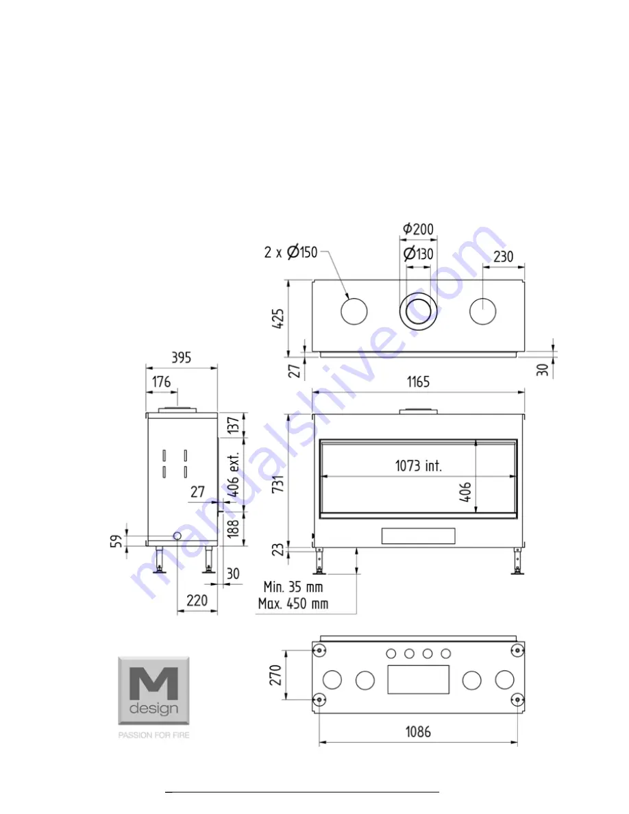 M Design LUNA 1000H Instructions For Installation And Use Manual Download Page 35