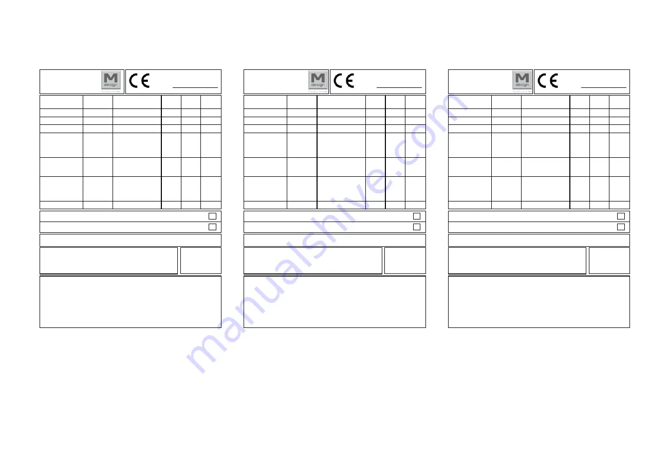 M Design LUNA DIAMOND 100 CL Instructions For Installation And Use Manual Download Page 39