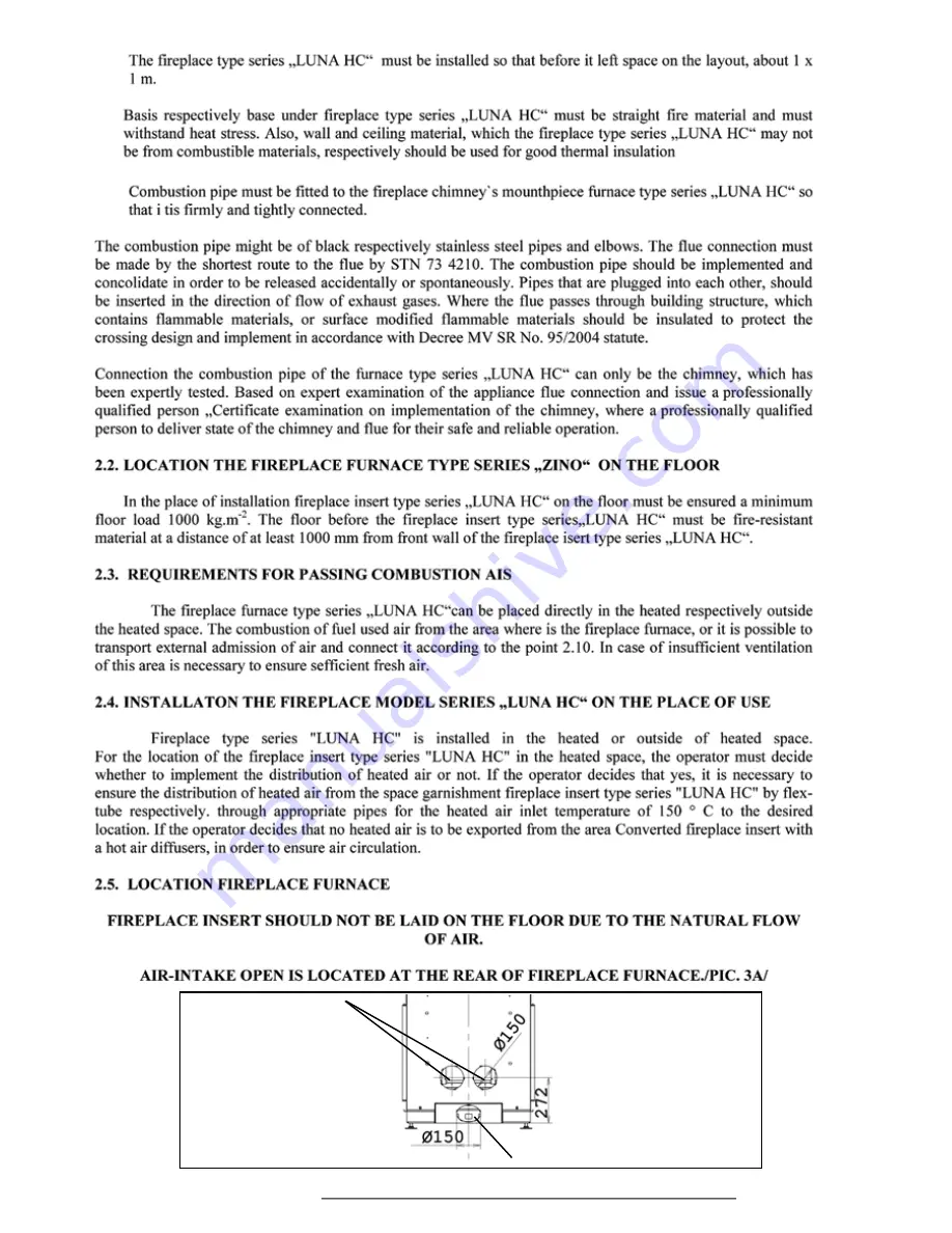 M Design LUNA GOLD 800DC Installation Manual And User'S Manual Download Page 6