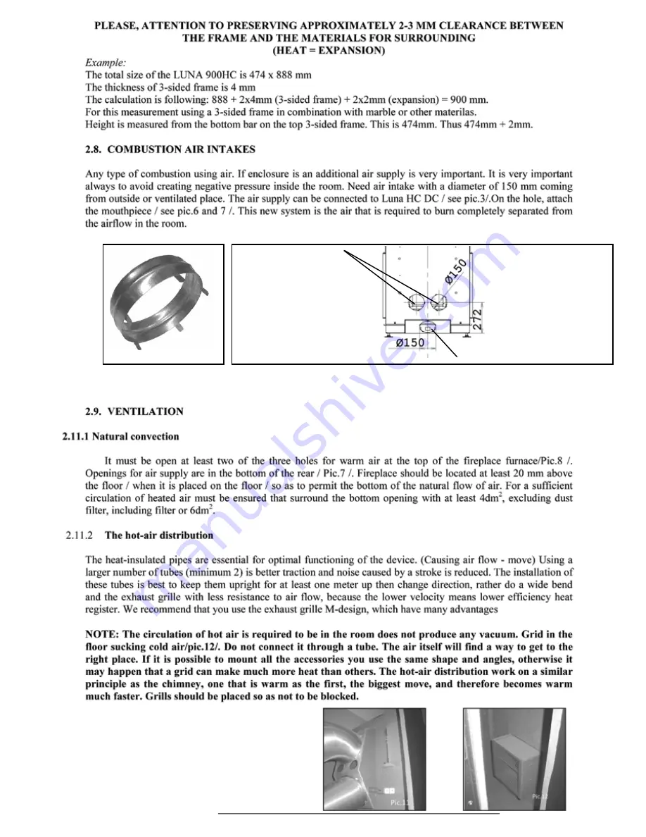 M Design LUNA GOLD 800DC Installation Manual And User'S Manual Download Page 7