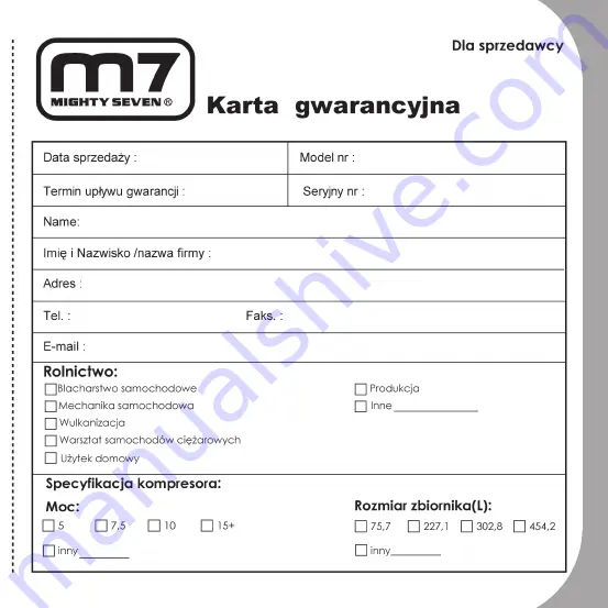 M7 QA-101 Manual Download Page 61