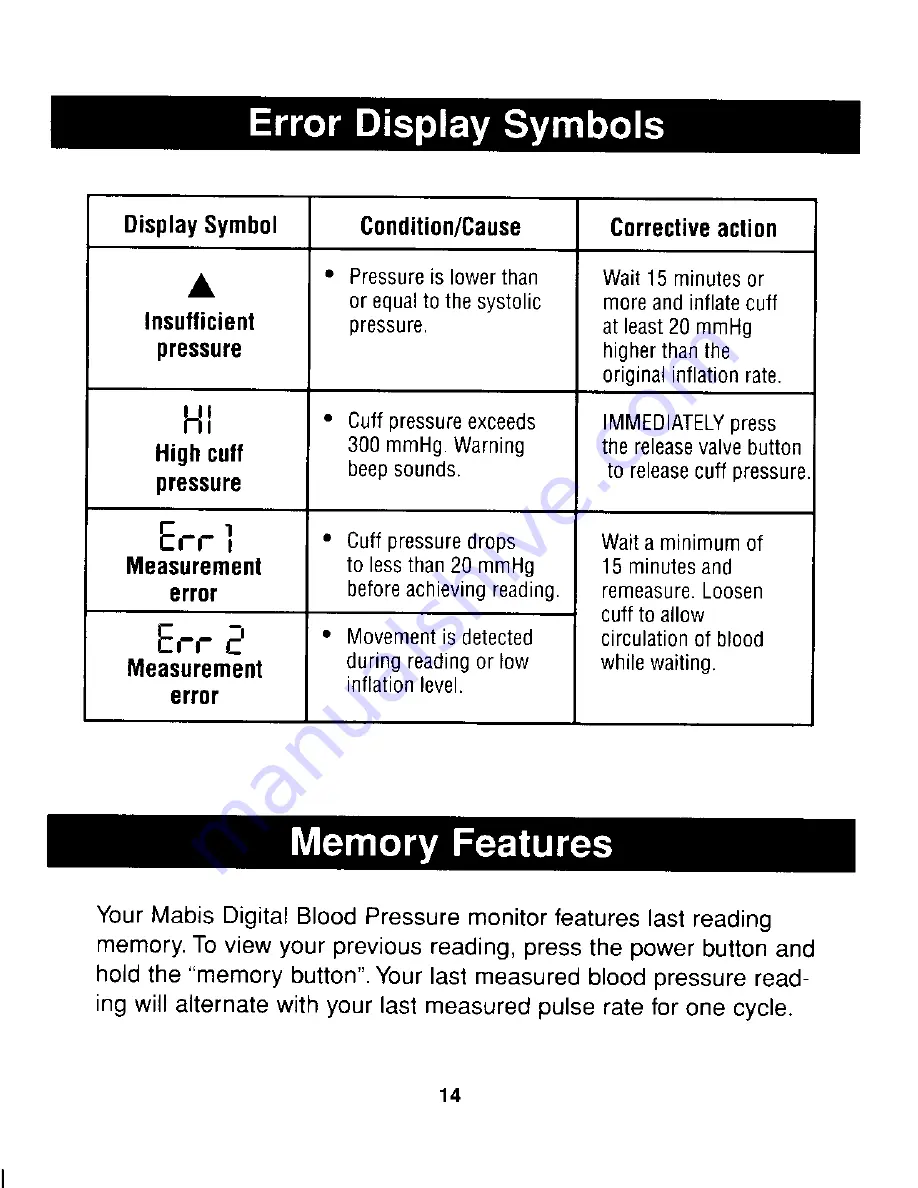 MABIS 004-203-001 Instruction Manual Download Page 16