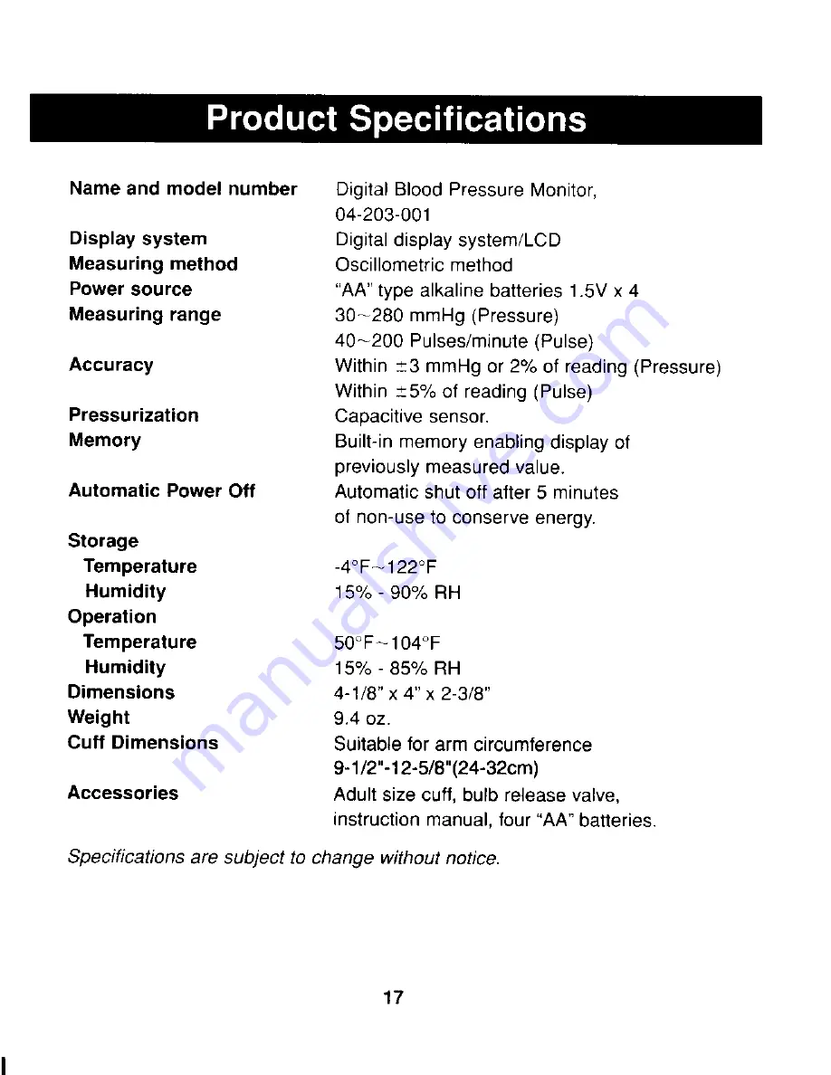 MABIS 004-203-001 Instruction Manual Download Page 19