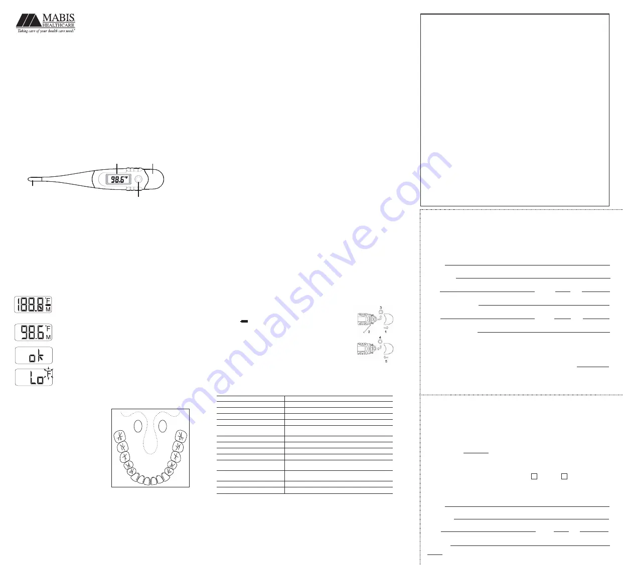 MABIS 15-732-000 Instruction Manual Download Page 1