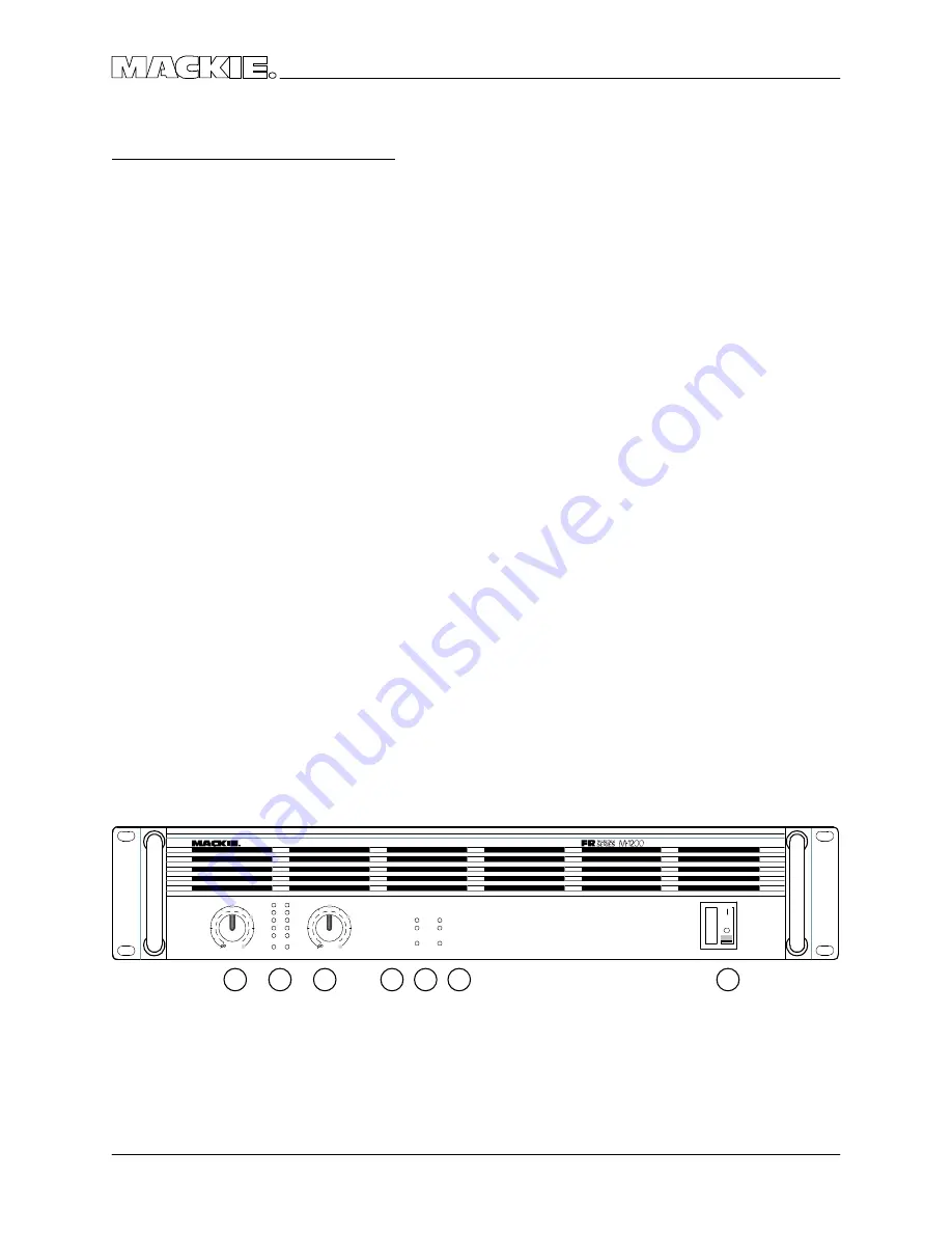 Mackie FR Series M-1200 Скачать руководство пользователя страница 6