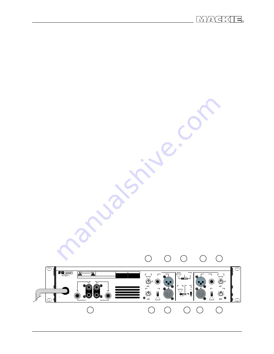 Mackie FR Series M-1200 Service Manual Download Page 7