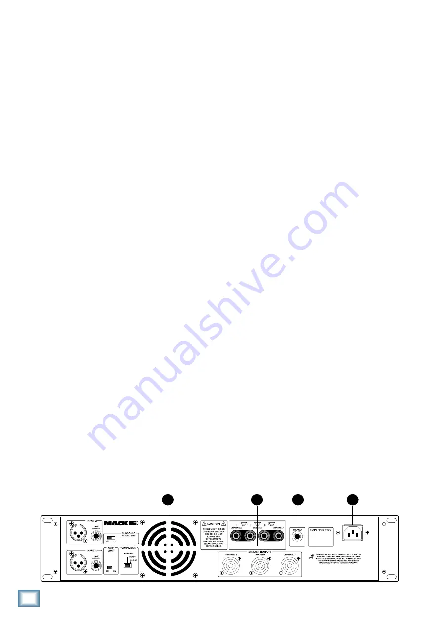 Mackie FR Owner'S Manual Download Page 10