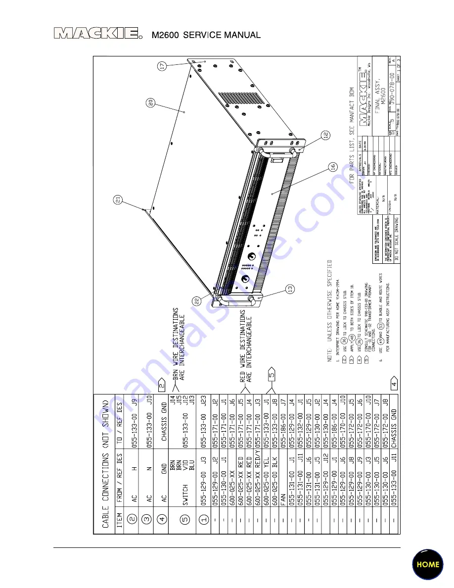 Mackie M-2600 Service Manual Download Page 14